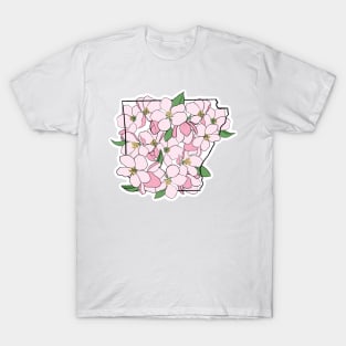 Arkansas and State Flower the Apple Blossom T-Shirt